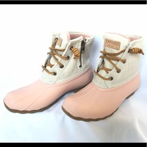 Sperry Top-sider Girls Canvas Duck Boots size 5